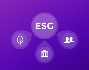 ESG vector design, Environmental, social governance