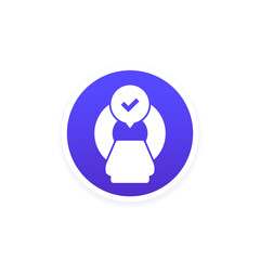 MRI scanner vector icon with checkmark