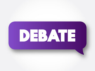 Debate text message bubble, concept background