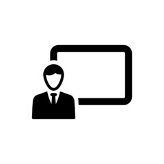Teacher lecture presentation icon