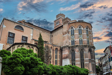 Fototapeta na wymiar Basilica of Santa Maria Gloriosa dei Frari in Venice, Italy