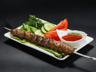Beef kebab with minced meat