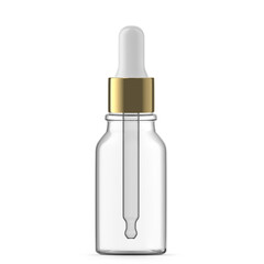 15 ml Empty Glass Dropper Bottle with Pipette. Isolated