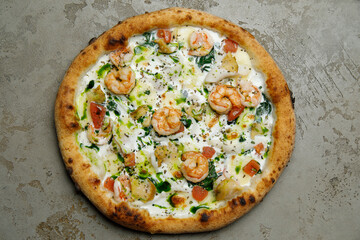 pizza with seafood