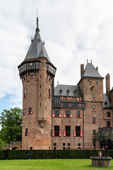 Fototapeta premium Castel estate with greenery, sky and open spaces in The Netherlands, Kastel De Haar