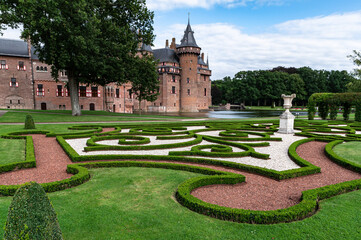 Castel estate with greenery, sky and open spaces in The Netherlands, Kastel De Haar