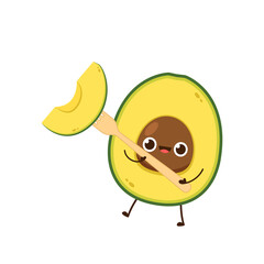 Avocado character design. avocado on white background.