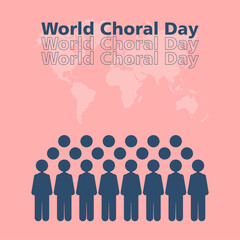 Vector Icon Human is doing a chorus. Perfect for World Choral Day posters or banners.