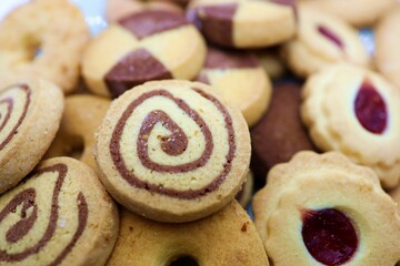 Cookies on a plate. Concept: Tea preparation.