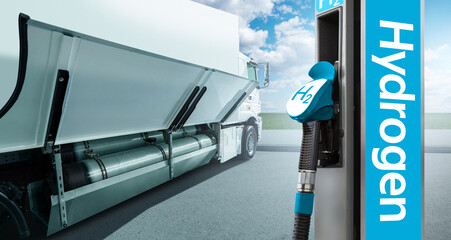 Hydrogen filling station and fuel cell truck concept	