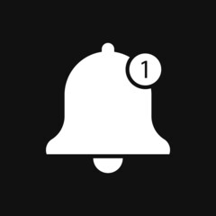 Obraz premium Notification icon on grey background