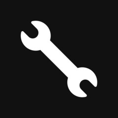 wrench icon on grey background