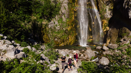 Grunas Waterfall is a picturesque site inside the National Park of Thethi, Albania