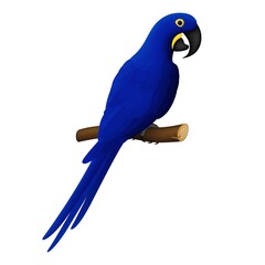 Ara parrot. Macaw. Hyacinth macaw. Realistic 3d vector © JSparrow