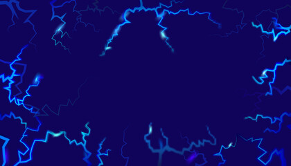 Vector illustration of abstract thunderstorm and the effect of lightning with blank space for design.
