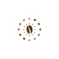 coffee bean icon vector