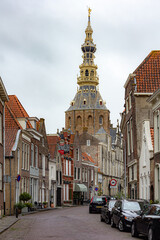 Fototapeta premium Old port town by the sea in Zeeland, Netherlands