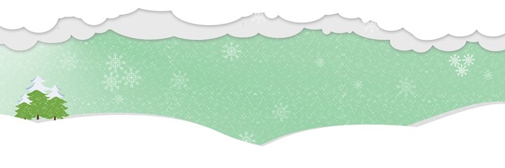 Merry Christmas and Happy New Year greeting card background with pickup truck with christmas tree and gift box and santa claus with balloon paper cut style  © maximilian