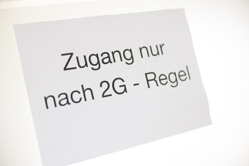 Symbolbild Corona-Virus, Zugang nur mit 2G