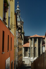 Buildings and streets in the city of Vitoria, Spain