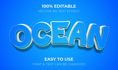 Editable 3d text effect template design