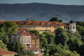 Clear summer day in city of Plovdiv, Bulgaria