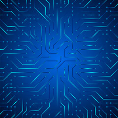 Electronics board. Circuit engineering technology concept. High tech digital data connection system or computer electronic microcircuit design