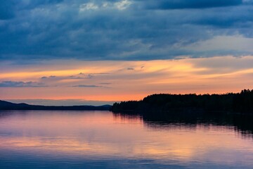 Fototapeta na wymiar Sonnenuntergang in Schweden