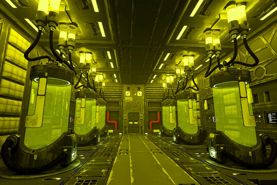 clone space room corridor scene