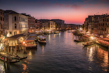 Fototapeta premium Beautiful view of old colorful buildings in Venice, Italy in summer