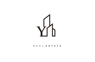 initial Y real estate logo design