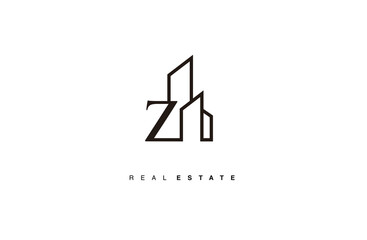initial Z real estate logo design
