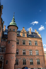 Castle Estate in summer during clear day in Valoe Slot, Denmark