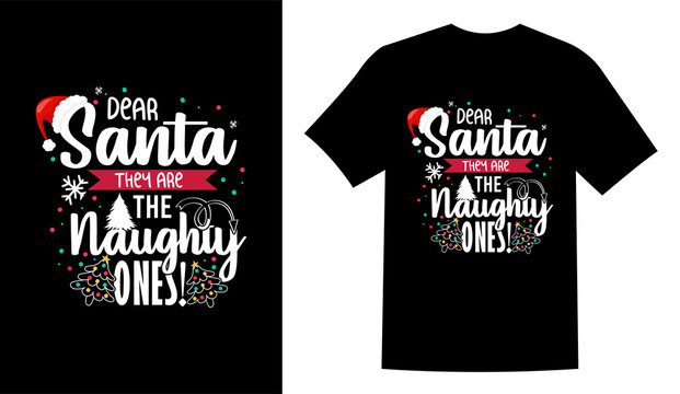 Christmas T Shirt, Merry Christmas T Shirt Design, Santa Christmas T Shirt Shirt, Christmas Tree T Shirt Vector Illustration