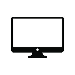 Computer monitor icon. Vector desktop computer icon, TV vector icon.