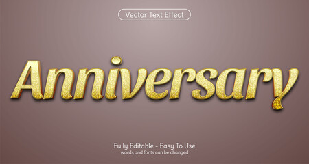 Anniversary editable text effect template style