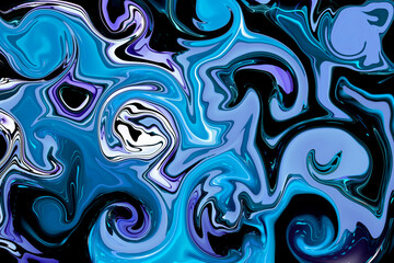 The abstract texture of liquid marble.