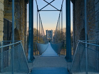 Fototapeta premium The Himalayan Gate leads from the Ardèche to Drôme in Rochemaure