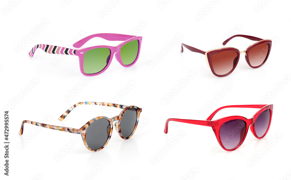 Wall mural Sunglasses isolated on white background for applying on a portrait