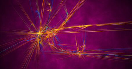 Fototapeta premium 3d rendering abstract fractal light background. Fantasy light wallpaper. Digital fractal art. 