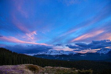 Obraz premium Evening colors of the sky