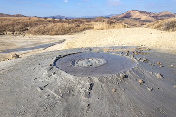 Mud Volcanoes (Vulcanii Noroiosi in romanian) National Reservation in Romania, Buzau county, Paclele Mici