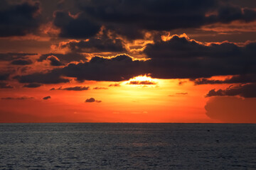 sunset over the sea
