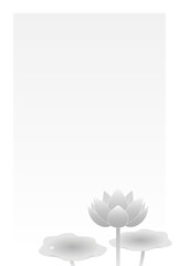 喪中はがき　蓮の花