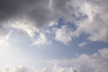 landscape view of blue sky with clouds