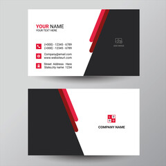 Red business card design template	