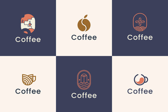 set of coffee shop logo icon. 