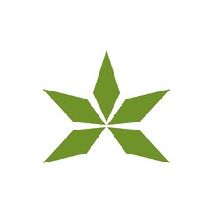Obraz premium Cannabis Marijuana Leaf with Line Art style Logo design