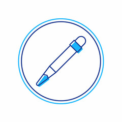 Filled outline Pencil with eraser icon isolated on white background. Drawing and educational tools. School office symbol. Vector