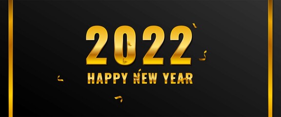 Naklejka na ściany i meble New year 2022 horizontal banner template design.